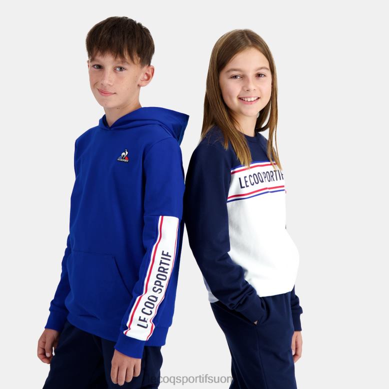 Le Coq Sportif hupullinen collegepaita sininen lapset 86V2R653 vaatetus