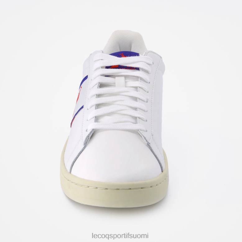 Le Coq Sportif kenkä klassinen pehmeä kolmivärinen valkoinen miehet 86V2R550 kenkiä