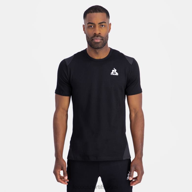 Le Coq Sportif muoti t-paita musta miehet 86V2R174 vaatetus
