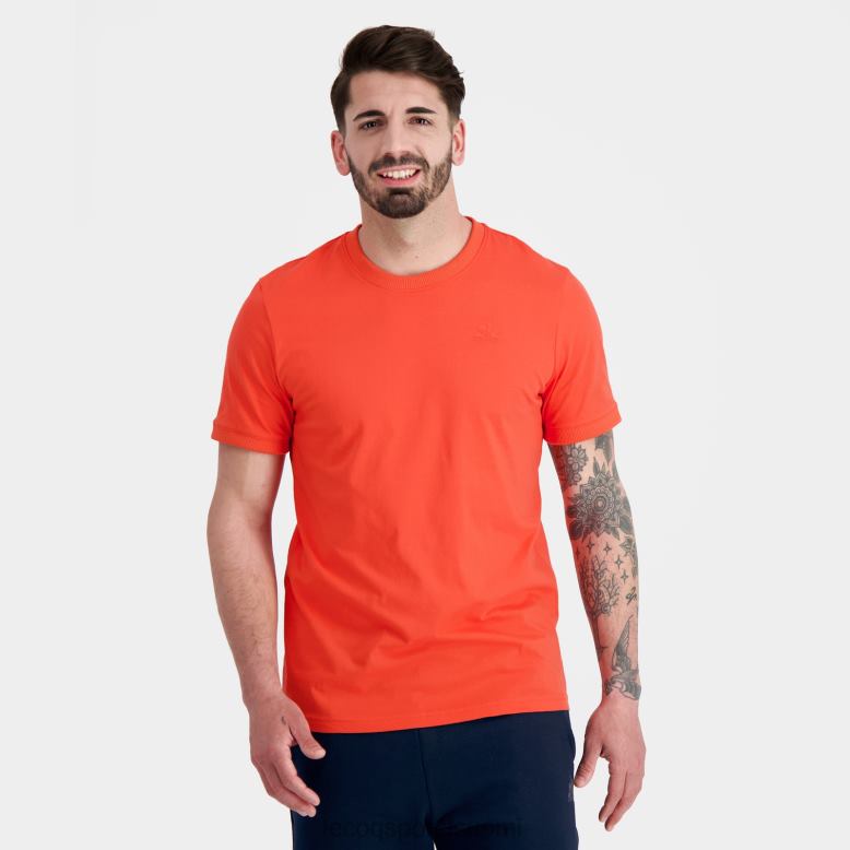 Le Coq Sportif muoti t-paita oranssi miehet 86V2R152 vaatetus