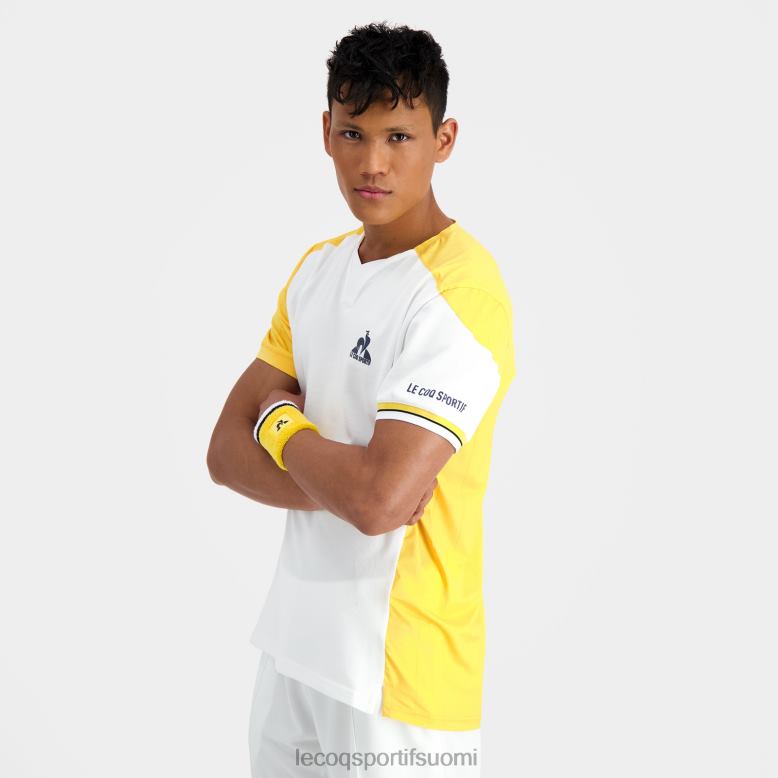 Le Coq Sportif muoti t-paita valkoinen miehet 86V2R166 vaatetus