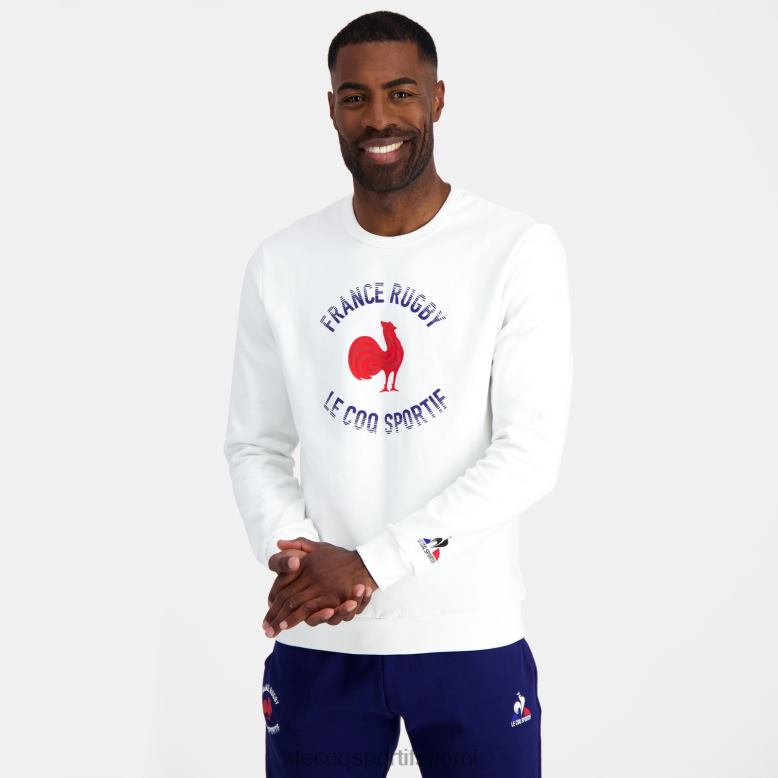 Le Coq Sportif collegepaita - ranskan rugby valkoinen miehet 86V2R3 vaatetus