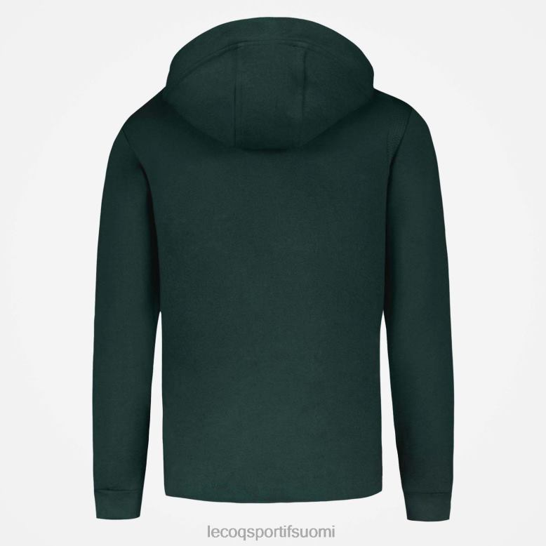 Le Coq Sportif hupullinen pusero, jossa vetoketju vihreä miehet 86V2R462 vaatetus