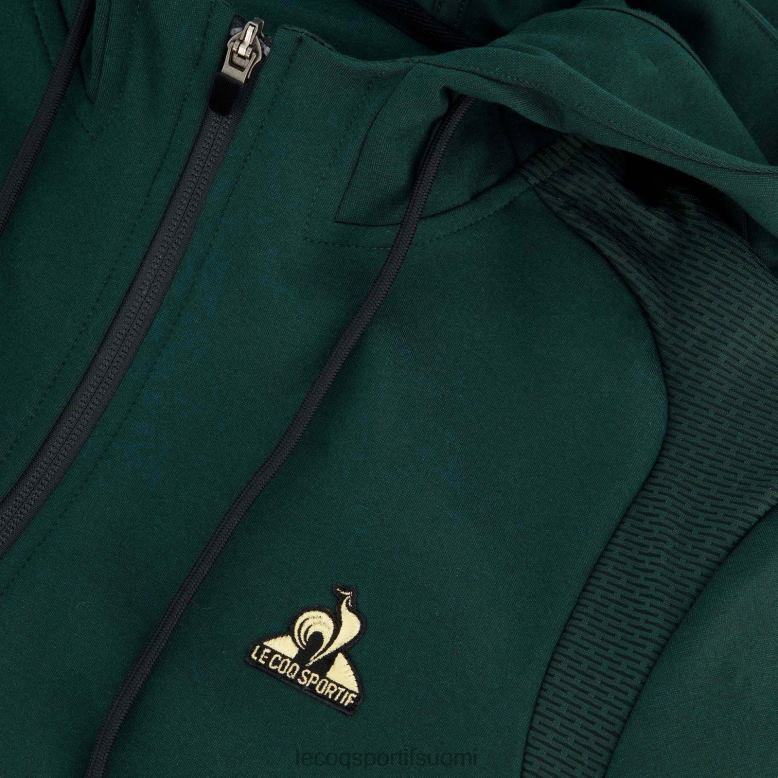 Le Coq Sportif hupullinen pusero, jossa vetoketju vihreä miehet 86V2R462 vaatetus