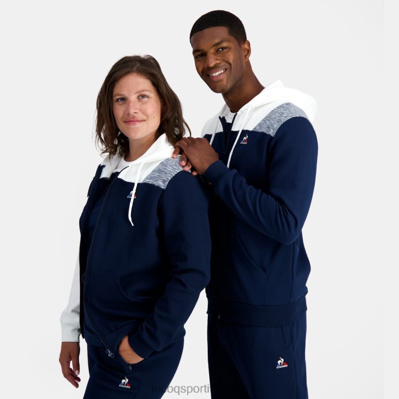 Le Coq Sportif hupullinen villapaita sinisellä vetoketjulla miehet 86V2R22 vaatetus