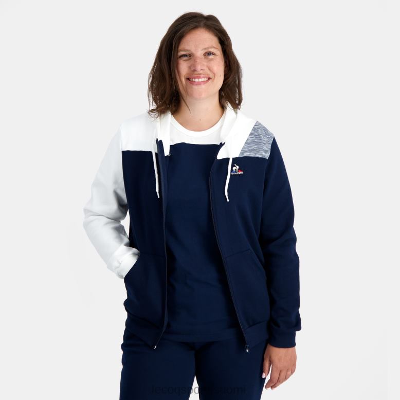 Le Coq Sportif hupullinen villapaita sinisellä vetoketjulla miehet 86V2R22 vaatetus