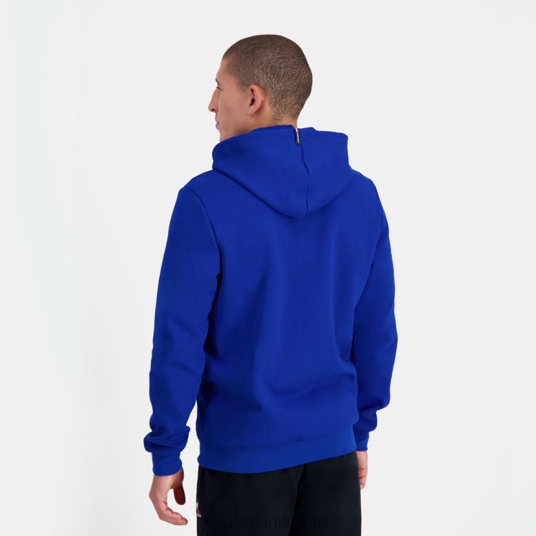 Le Coq Sportif hupullinen villapaita sinisellä vetoketjulla miehet 86V2R54 vaatetus
