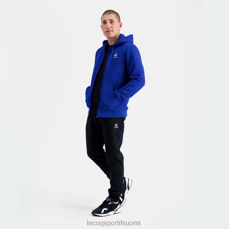 Le Coq Sportif hupullinen villapaita sinisellä vetoketjulla miehet 86V2R54 vaatetus