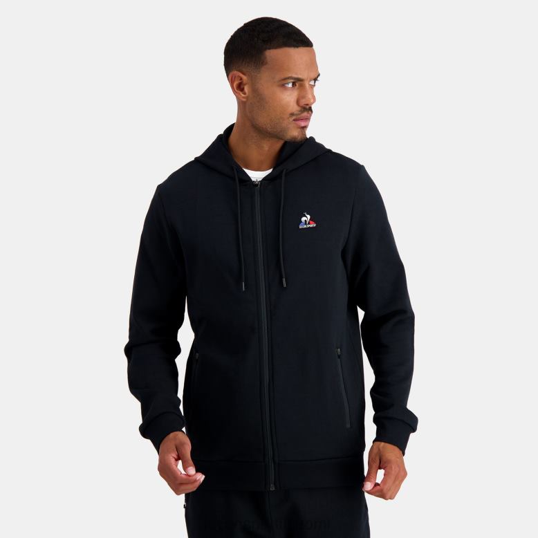 Le Coq Sportif musta hupullinen pusero vetoketjulla miehet 86V2R48 vaatetus