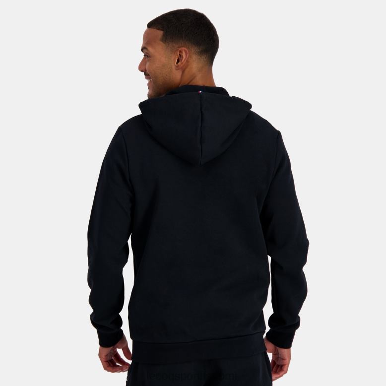 Le Coq Sportif musta hupullinen pusero vetoketjulla miehet 86V2R48 vaatetus