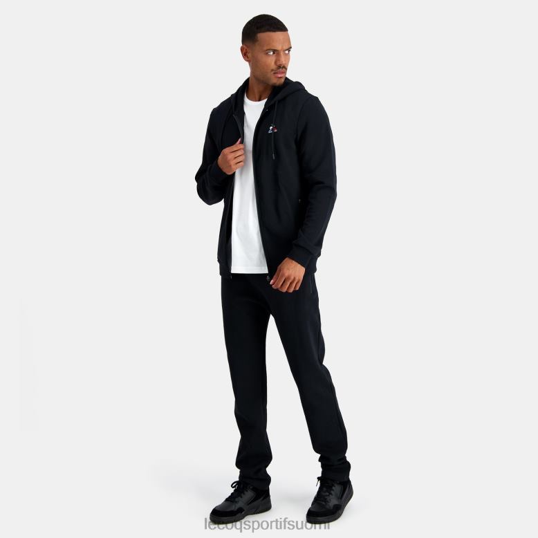 Le Coq Sportif musta hupullinen pusero vetoketjulla miehet 86V2R48 vaatetus