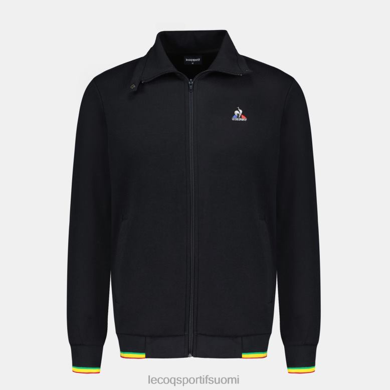 Le Coq Sportif musta vetoketjullinen collegepaita miehet 86V2R432 vaatetus