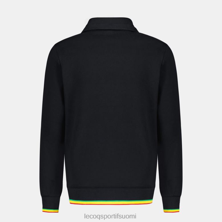 Le Coq Sportif musta vetoketjullinen collegepaita miehet 86V2R432 vaatetus