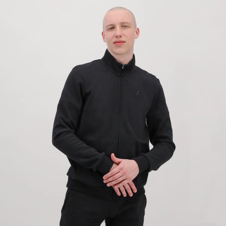 Le Coq Sportif musta vetoketjullinen collegepaita miehet 86V2R78 vaatetus