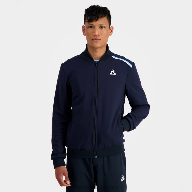 Le Coq Sportif vetoketjullinen collegepaita sininen miehet 86V2R34 vaatetus