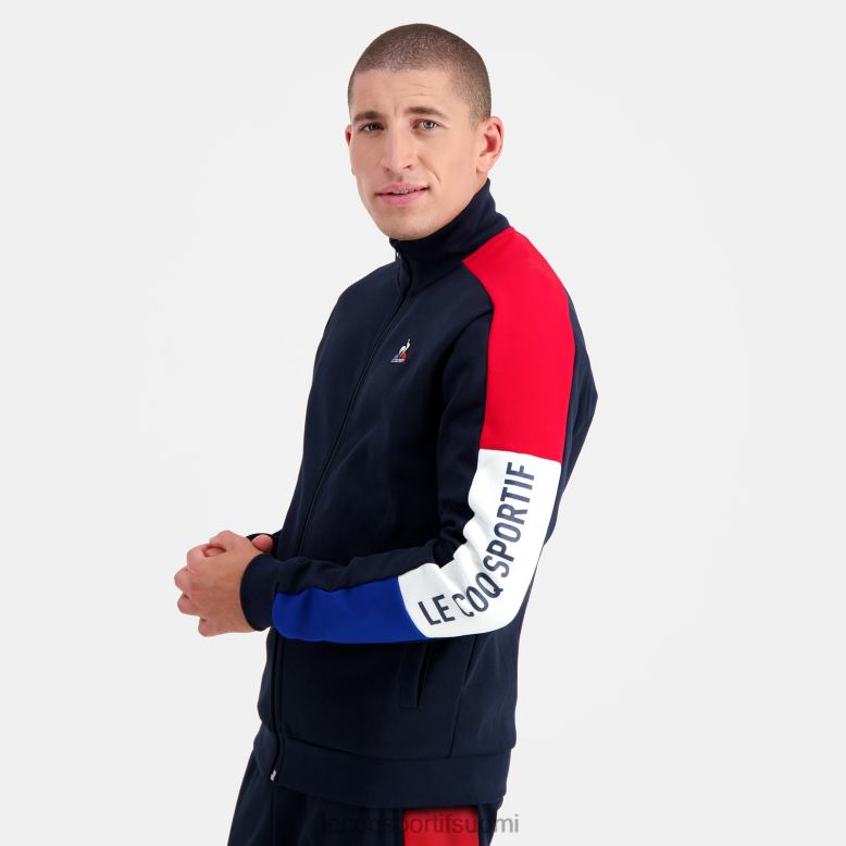 Le Coq Sportif vetoketjullinen collegepaita sininen miehet 86V2R455 vaatetus