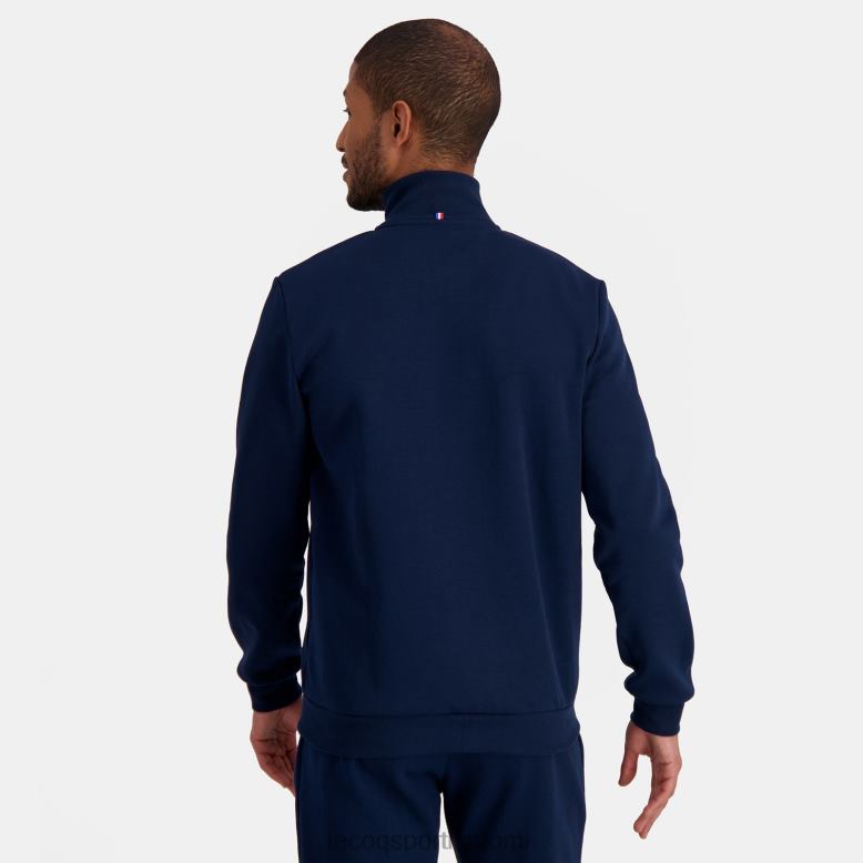 Le Coq Sportif vetoketjullinen collegepaita sininen miehet 86V2R52 vaatetus