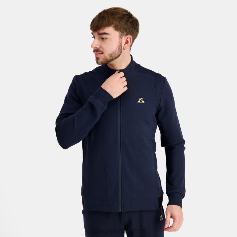 Le Coq Sportif vetoketjullinen collegepaita sininen miehet 86V2R71 vaatetus