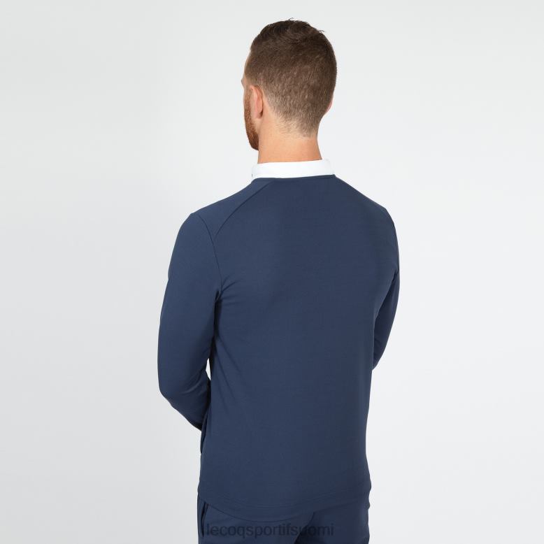 Le Coq Sportif vetoketjullinen collegepaita sininen miehet 86V2R74 vaatetus