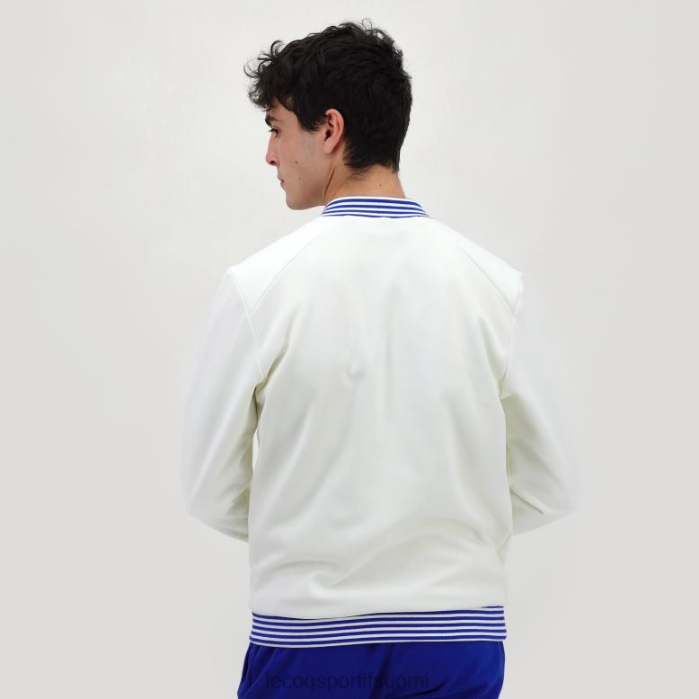 Le Coq Sportif vetoketjullinen collegepaita valkoinen miehet 86V2R472 vaatetus