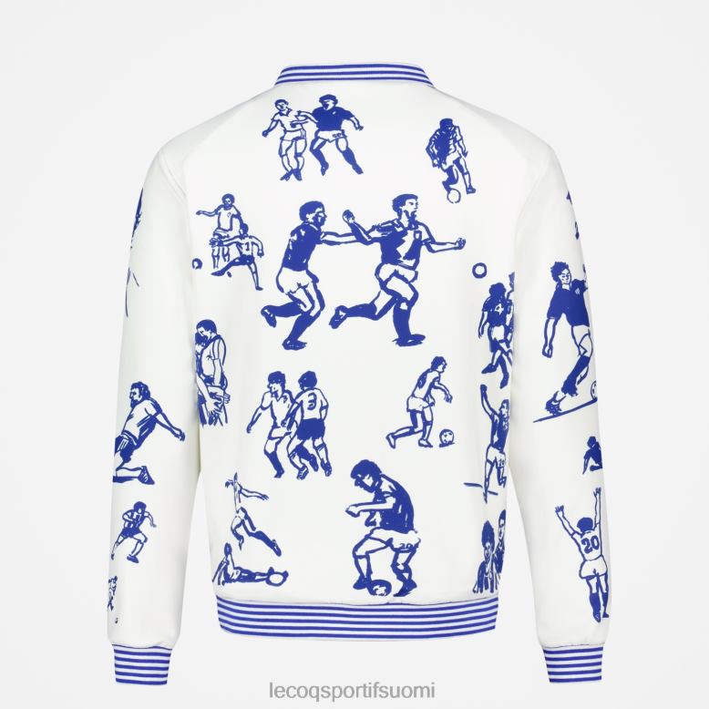 Le Coq Sportif vetoketjullinen collegepaita valkoinen miehet 86V2R472 vaatetus