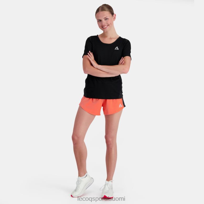 Le Coq Sportif t-paita musta naiset 86V2R357 vaatetus